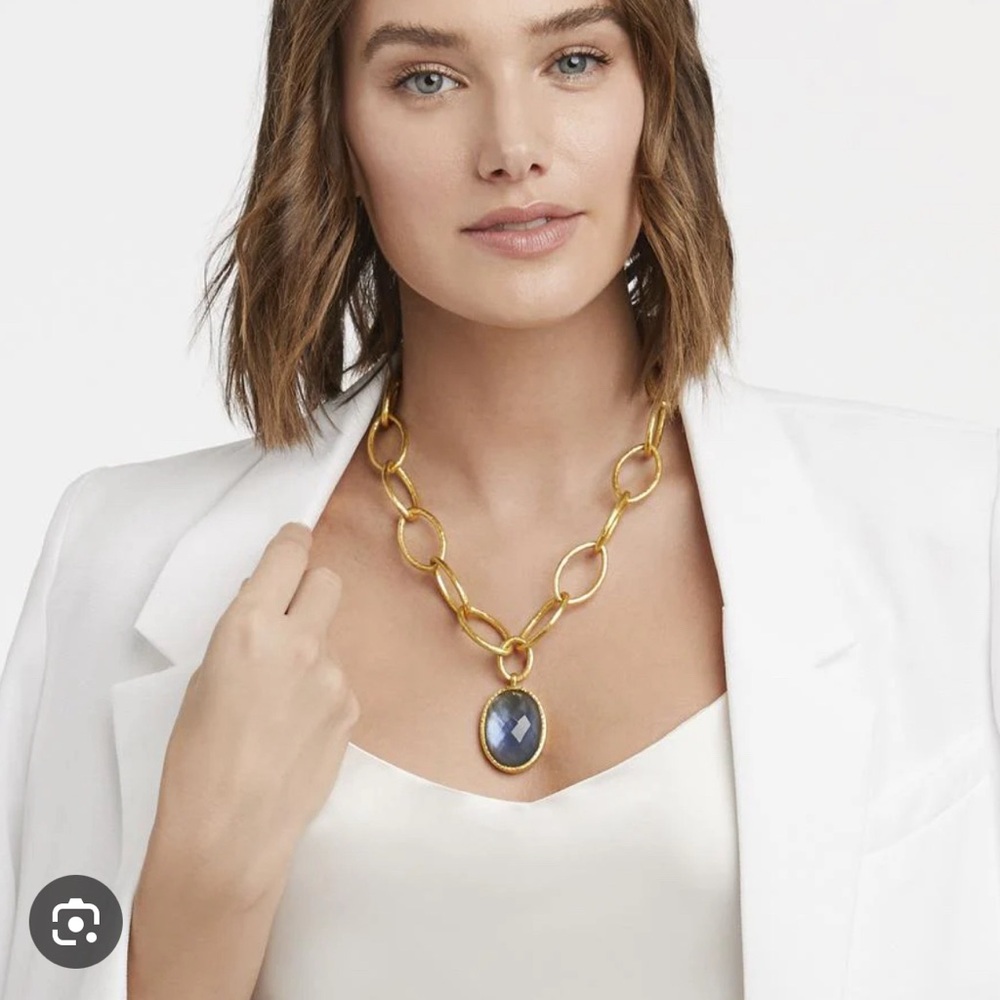Julie Vos Fleur De Lis Statement Necklace - Retails $395